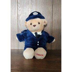 English London England Police Teddy Bear Stuffed Animal Cop Guard European Toy